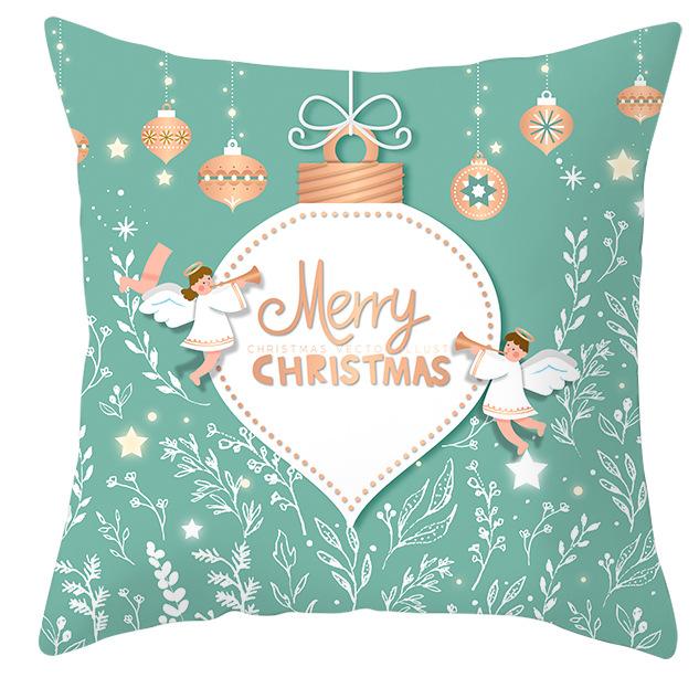 New Christmas Snowman Pillowcase Christmas Illustration Home Cushion Cover