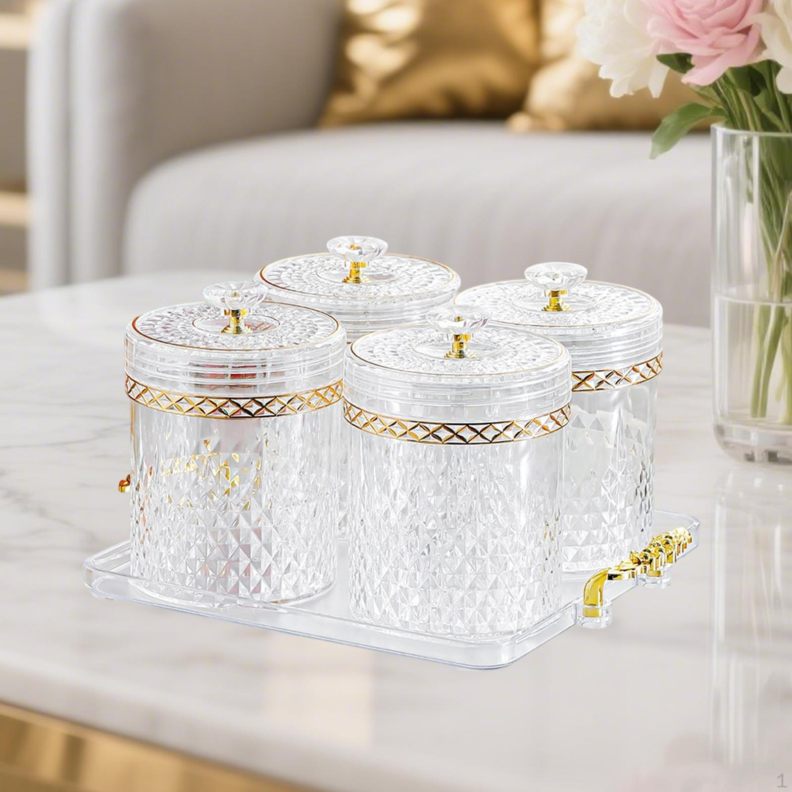 

Food Storage Container Gadget Drawer Airtight Lid Tin Rack with Tray чистый