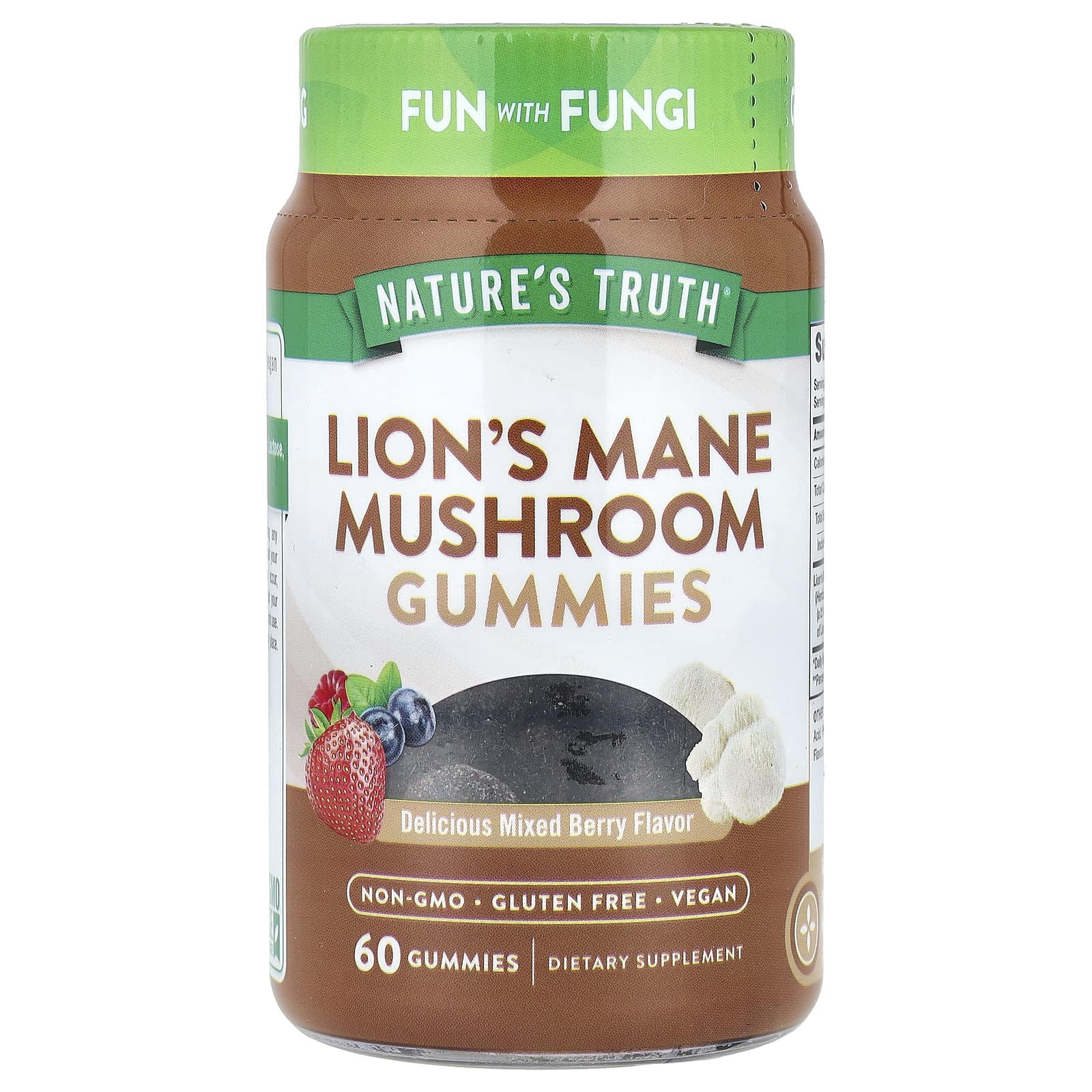 

Nature S Truth, Deer Antler Mushroom Gummies, Delicious Mixed Berry, 60 Gummies