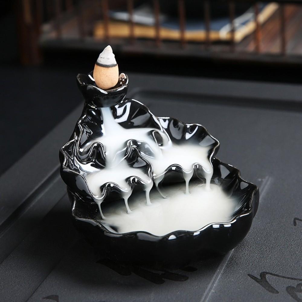 Zen Decor Backflow Incense Burner Alpine Flowing Water Incense Burner Ornament  Meditation