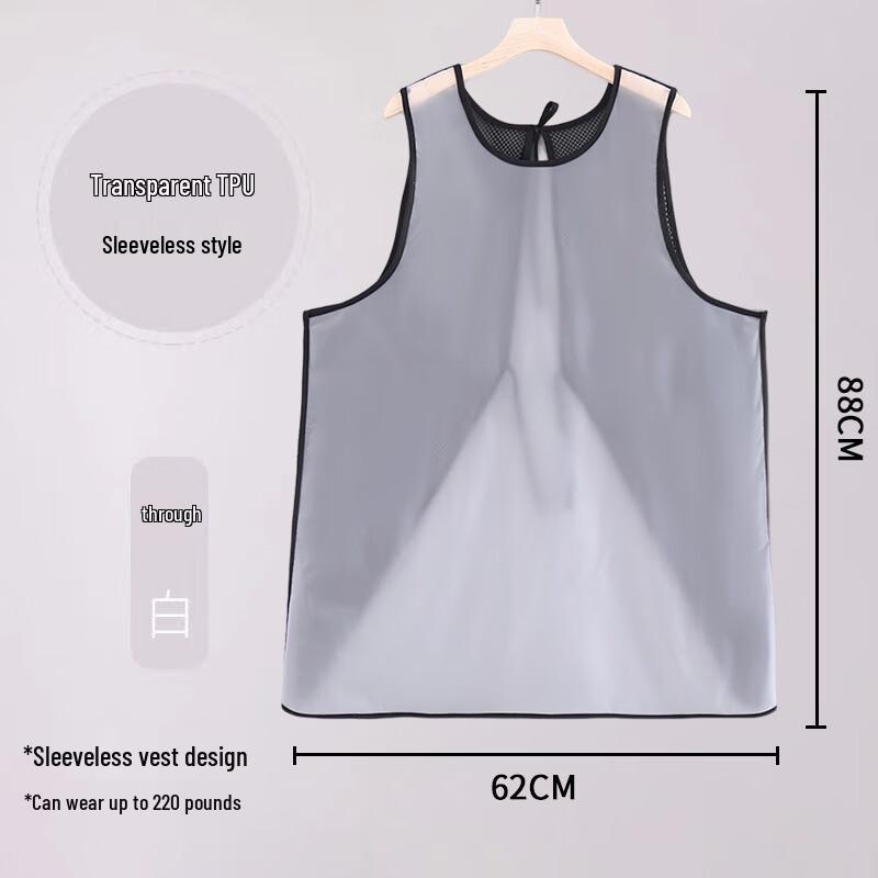 Three Dolphins TPU Waterproof Transparent Kitchen Apron