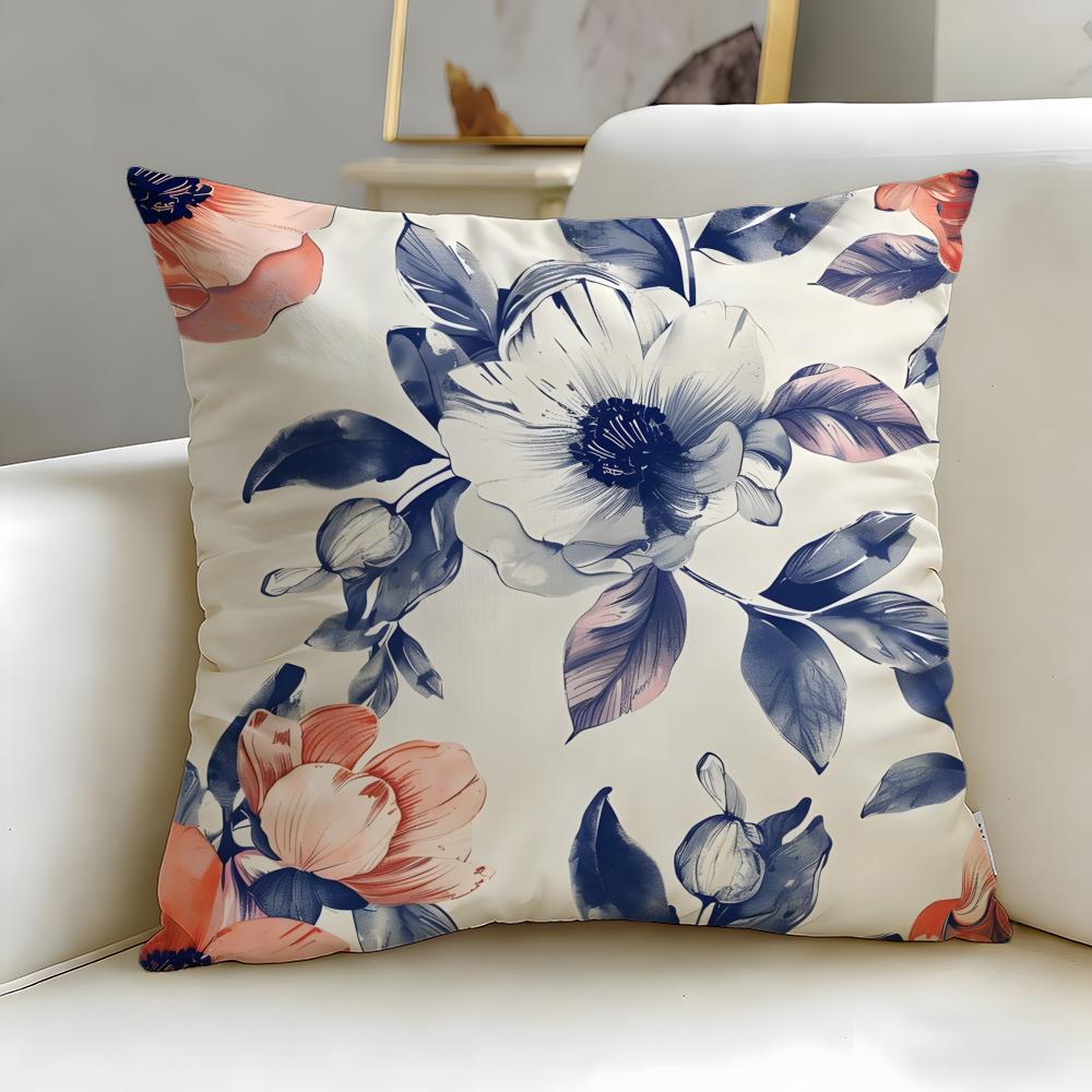 Leaf Cushion Cover Soft EasyWash Pillow Case Versatile for Couch Bed Travel and Office