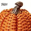 Thanksgiving Festive Table Decor Faux Rattan Resin Pumpkin Figurine, Vintage Distressed Orange Black Farmhouse Tabletop Fall Seasonal Window