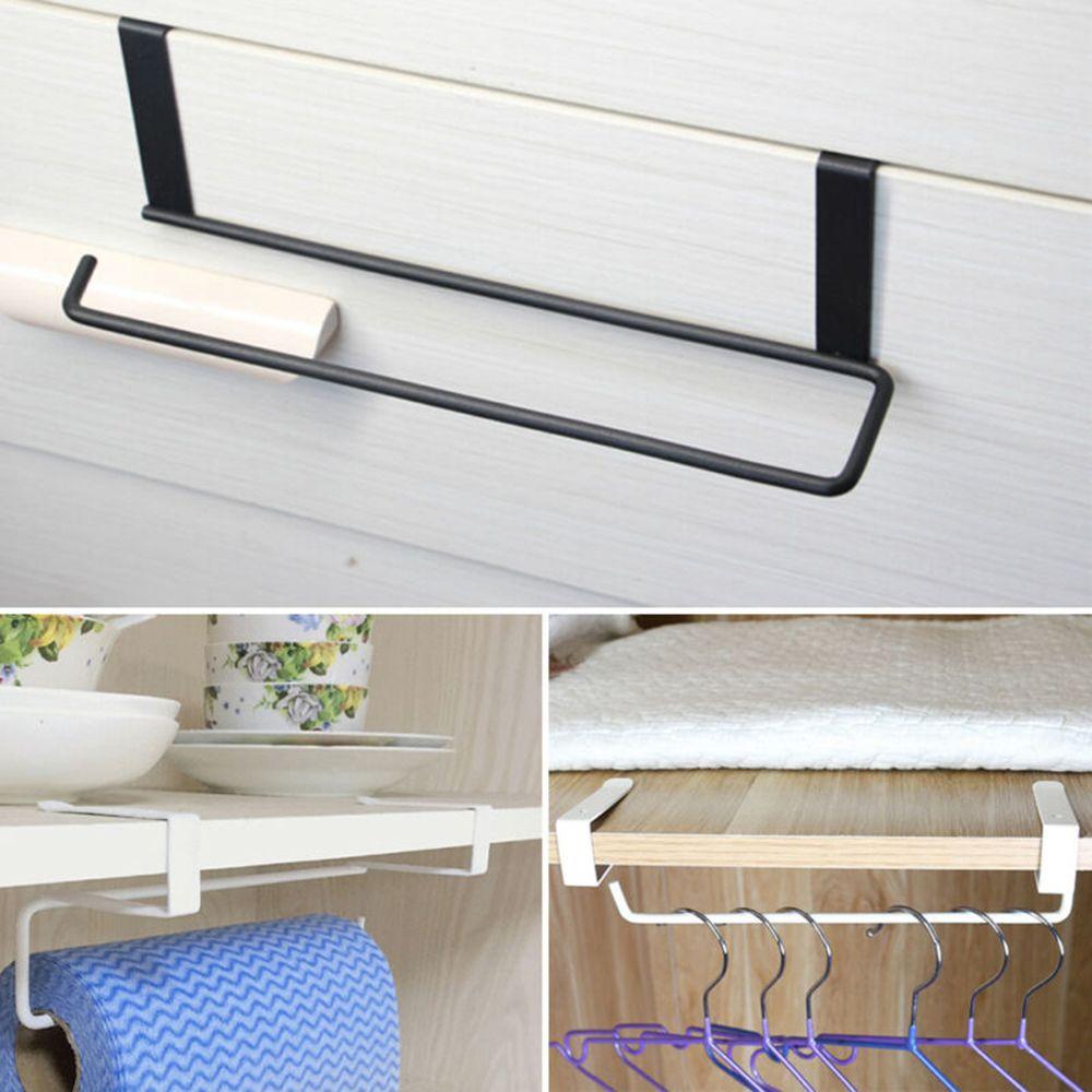 Under Cupboard Shelf Home Organizer Type Storage Holder Towel Rack Roll Paper Hanger Kitchen Tools