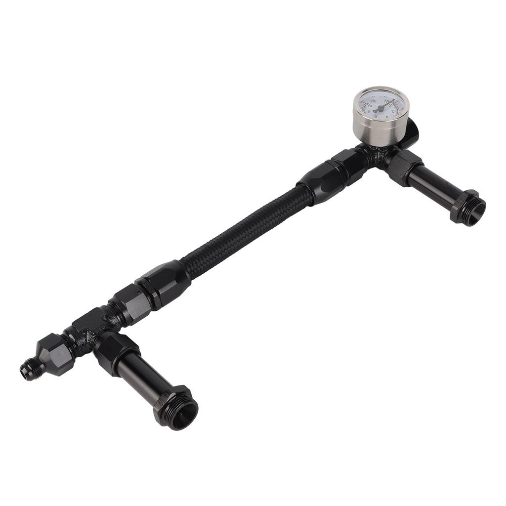 Fuel Line with Pressure Gauge Dual Feed Smooth Fuel Flow Professional for Any 4150 Base Carbohydrate AN8
