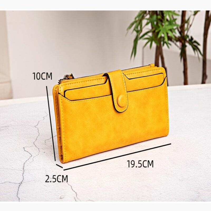New High Quality PU Leather Wallet Simple Ladies Fashion Long Folding Card Wallet Multi Card Coin Purse Light Hand In Hand