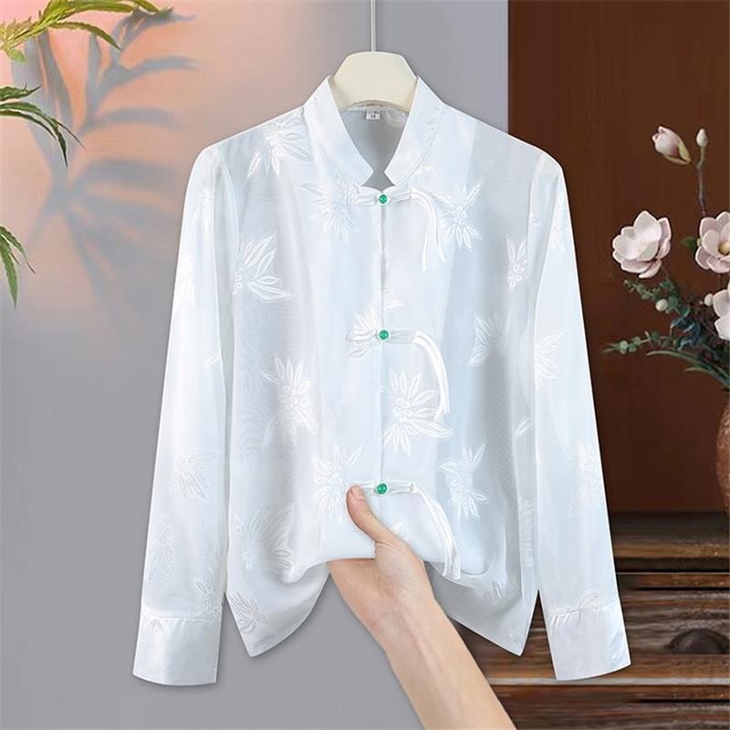 Women's Summer 2026 Retro Frog Button Sun Protection Shirt Jacket - Loose, Lightweight, New Chinese Style Top