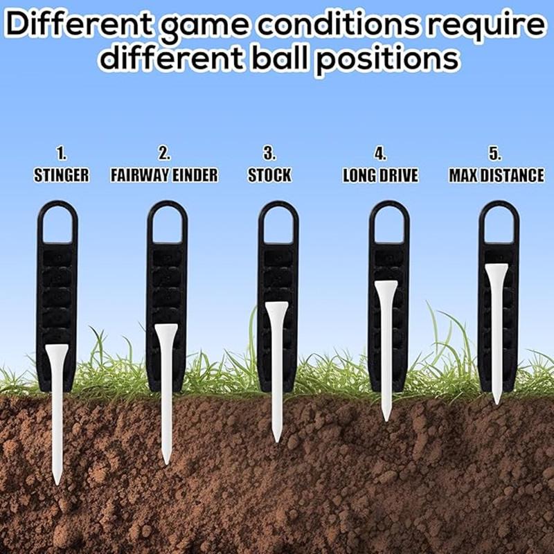 Adjustable Golf Tee Depth Setter and Puller, Precise Height Adjustment and Lifter