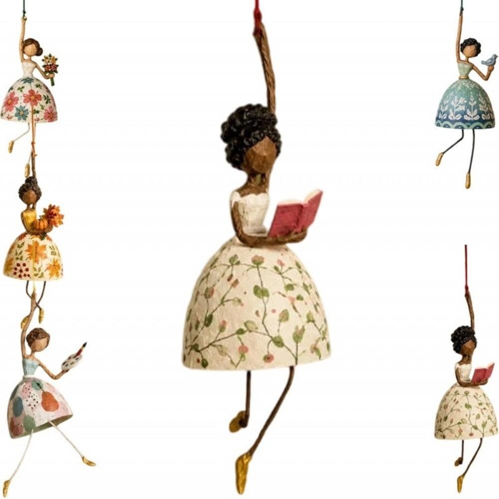 Figurina di Ballerina Vintage Pendenti Bizzarri a Forma di Donna da Appendere all'Interno