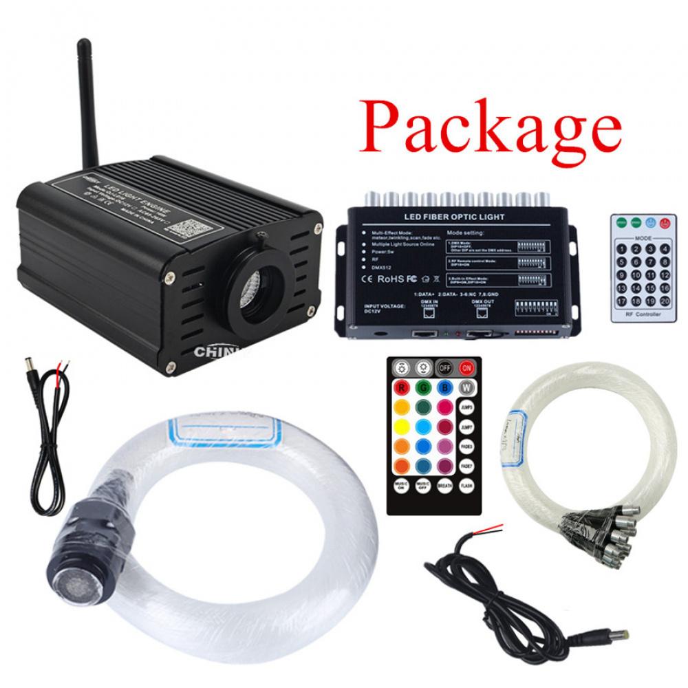 16W RGBW Fiber Optic Stars Car Roof Ceiling Meteor Light Kits APP Remote Control