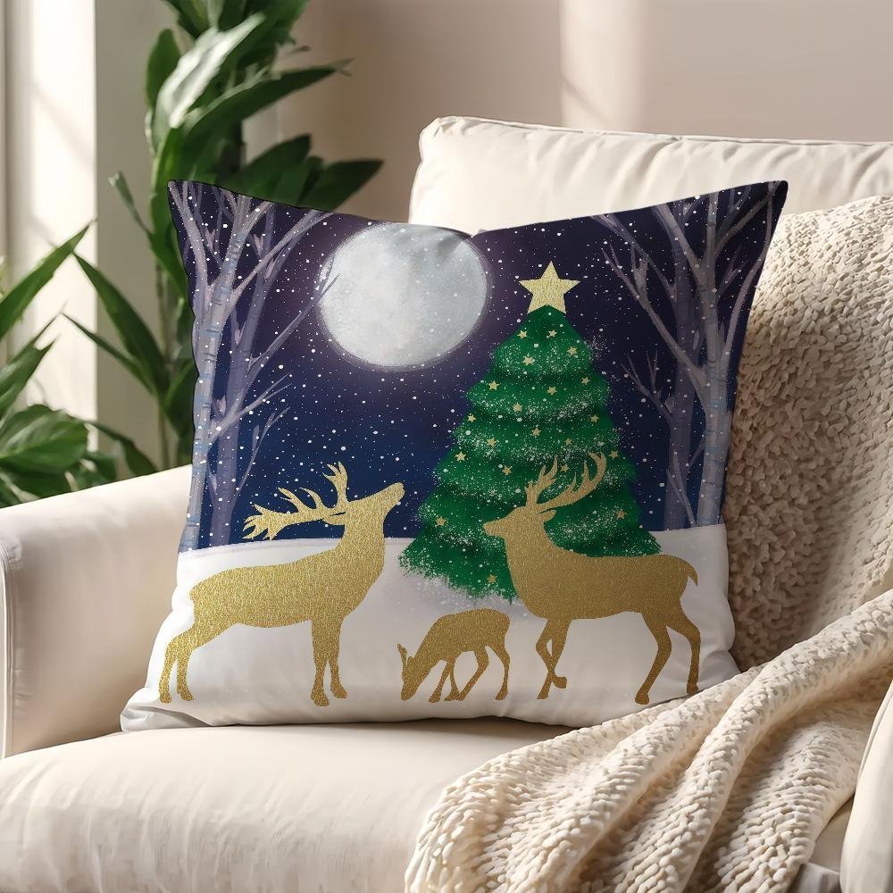 Christmas Animals Snow Cushion Cover Best Home Office Coffee Pillow Sofa Printing Decoration Room Shop Car Nordic Simplicity Hit