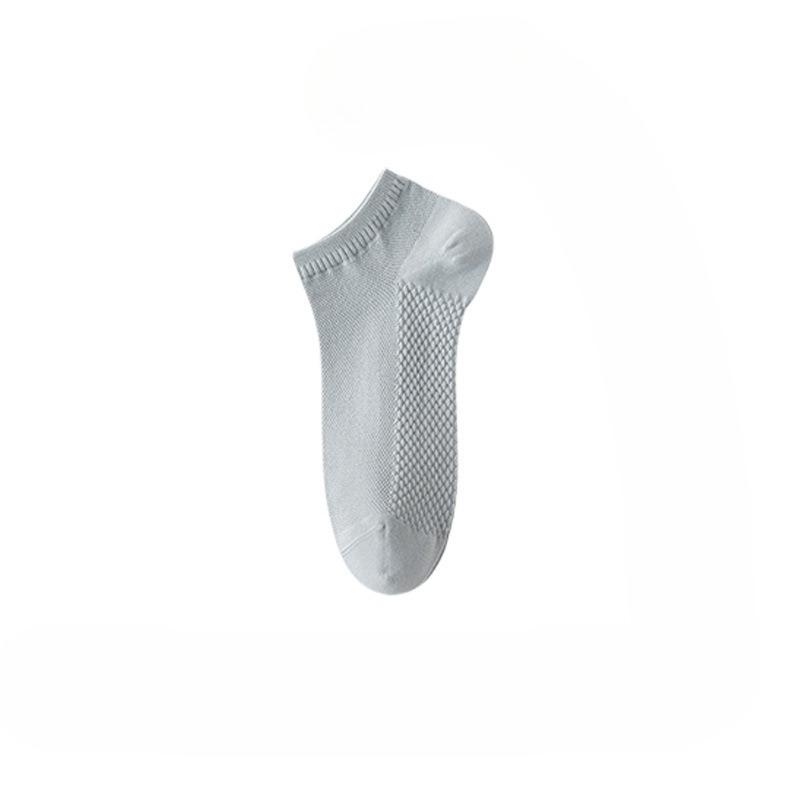 Sock Children Summer Lightweight Pure Cotton Massage Bottom with Mesh Ventilation, Breathable In Summer, Odor-resistant, Plain Color, Boat-style Socks