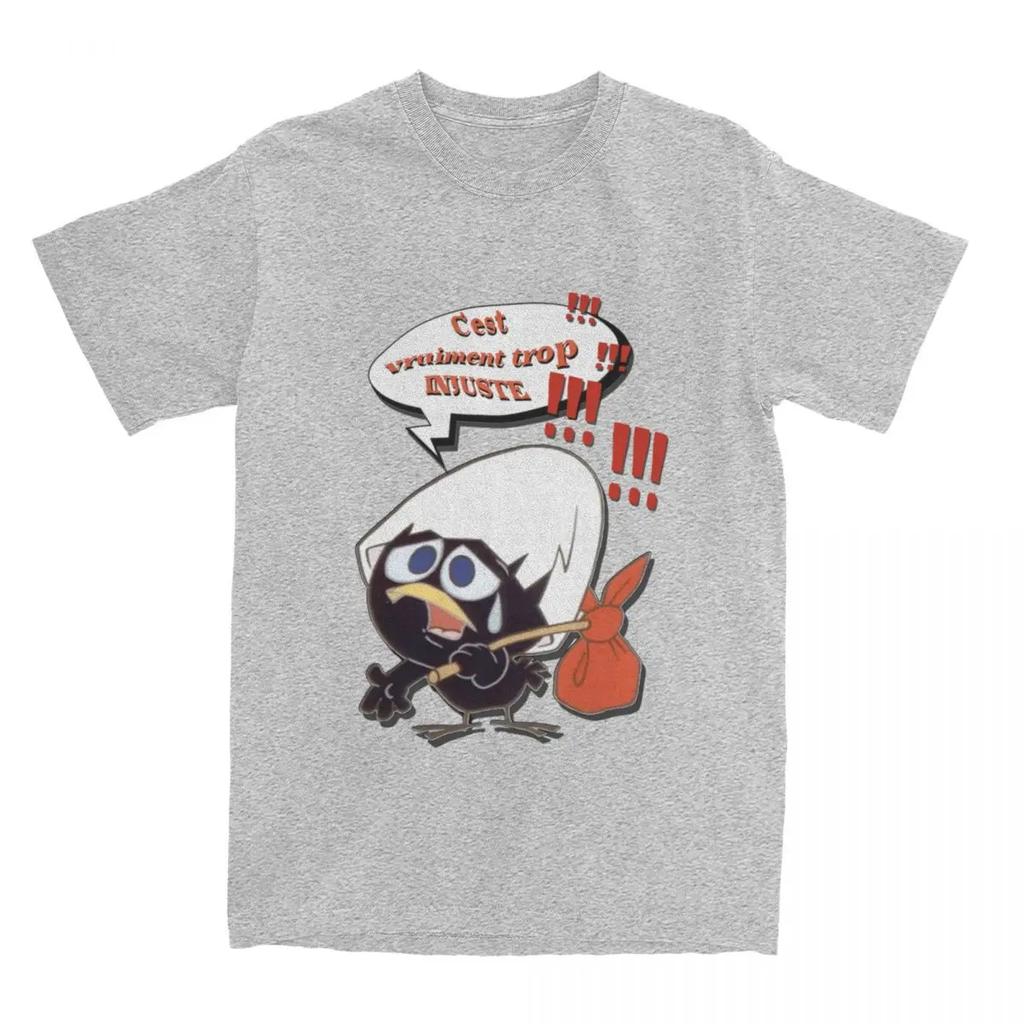Calimero Cartoon Chicken T Shirt for Men Cotton Casual T-Shirts Round Neck Italian Tv Tees Short Sleeve Tops Printing Streetwear