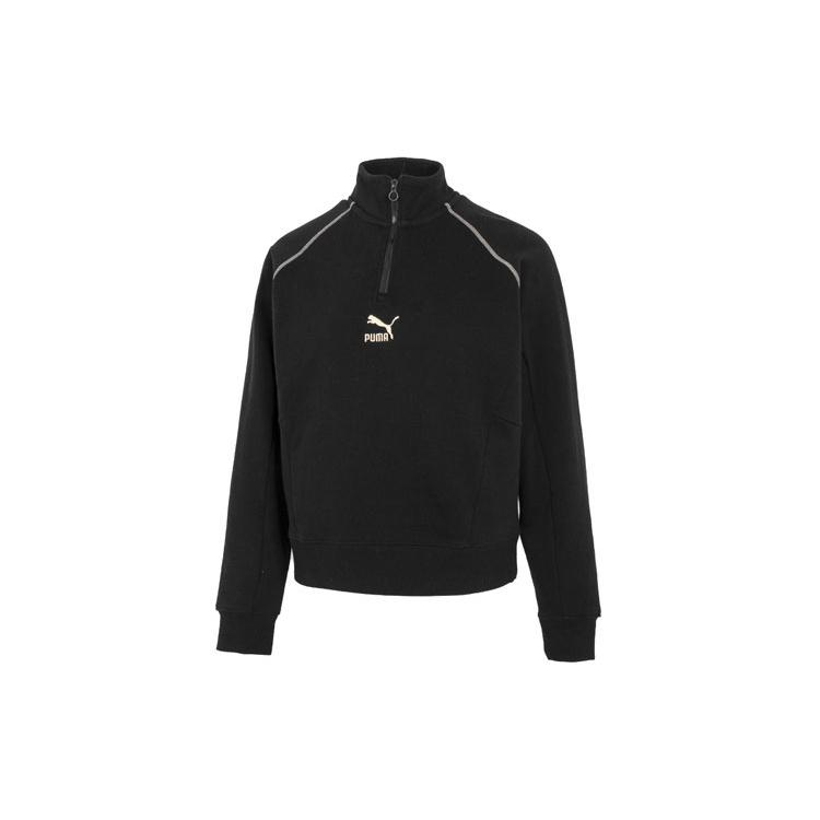 (WMNS) PUMA Das Cc Graphic Half-Zip Crew Black Women s 539911-01 XL