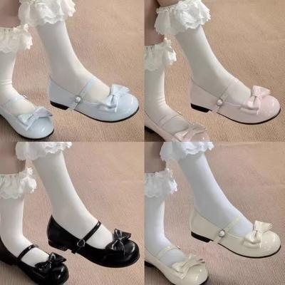 Pantofi dulci Mary Jane cu talpă plată, pantofi unici noi cu vârf rotund, pantofi drăguți lolita, pantofi studențești jk, pantofi mici din piele