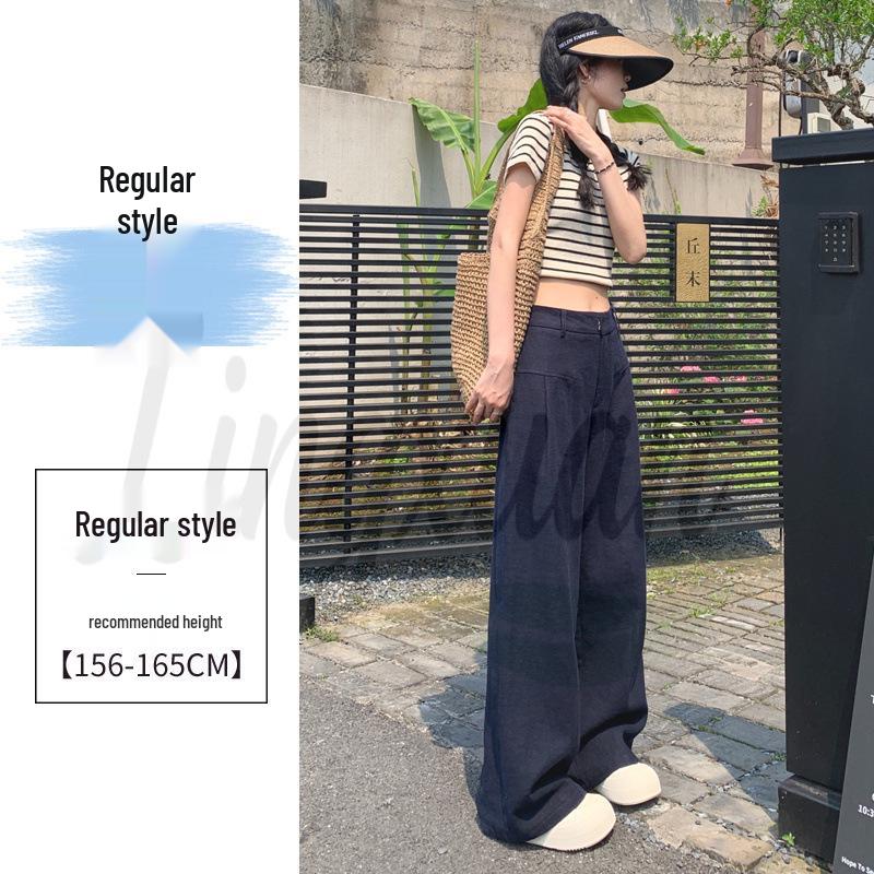 Women s Summer High-Waisted Wide-Leg Cotton Linen Pants L