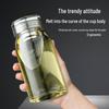 Premium High-Value Borosilicate Glass Tea Cup: Elegant Single-Layer Design for Women with Tea and Water Separation Feature.