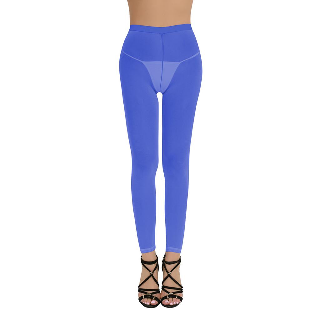 Leggings Trasparenti In Rete Da Donna Con Inserti In Pizzo - Vita Alta, Taglie Forti Dalla L Alla 4XL, Nero, Perfetti Per Ogni Stagione