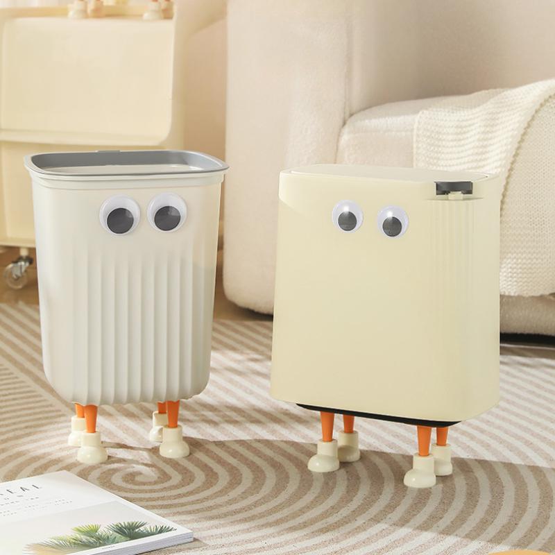 4pcs Cute DIY Round Toe Trash Bin Insoles Adhesive Tissue Box Small Feet Decoration Detachable Punching Free Storage Box Insole