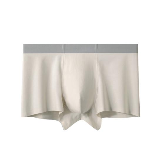Men Boxer Underwear Elastic Mid-Waist U-Convex Breathable Shorts Briefs Patchwork Color Seamless Comfort Fit Underwear