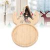 Xmas Wood Serving Platter Reindeer Shaped Snack Appetizer Tray Cheese Charcuterie Board   Salad Plate Holiday Decorative Round Dessert Dish
