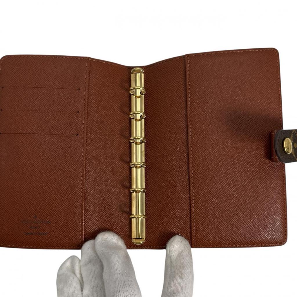 LOUIS VUITTON Monogram Agenda PM Notebook cover Monogram canvas Brown R20005 Used