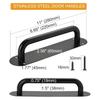 Strong Barn Door Handle Not Rusts Steel Construction Ergonomic Design Pull Handle for Secure Installation