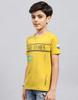 Monte Carlo Boys Yellow Printed Round Neck T-Shirt