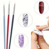 3pcs Set of Three Fine Line Nylon Brushes with Wooden Handles for Watercolor, Oil, And Acrylic Painting