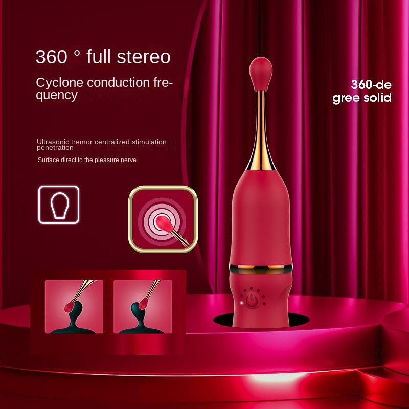 Neues Flirtgerät, Ultraschall-Sexspielzeug, austauschbarer weiblicher Hochfrequenz-Mehrkopfmasturbator, Point- und Tide-Stift, zweiter und Tide-Stift