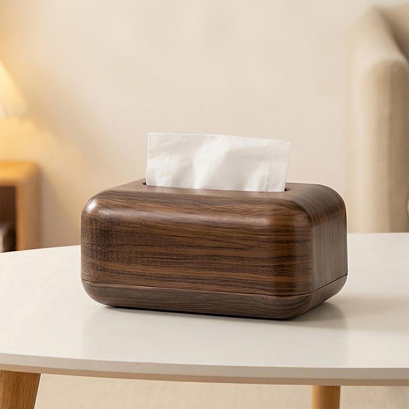 Wooden Pattern Tissue Box Minimalist Style Tissue Box Tabletop Tissue Box Tissue Paper Holder