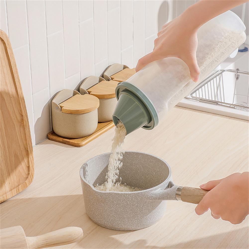 Kitchen Transparent Food Storage Container With Lids Durable Seal Pot Cereal Grain Bean Rice Sealed Plastic Jar
