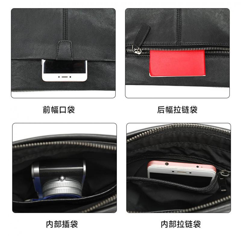 New Leather Men's Diagonal Bag Simple Casual Business Travel Cowhide Shoulder