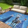 1 Stück Disney Frozen Muster Teppich Läufer Teppich Rutschfester Teppich Handwaschbar Fußmatte Geeignet für Wohnzimmer Schlafzimmer Heimdekoration