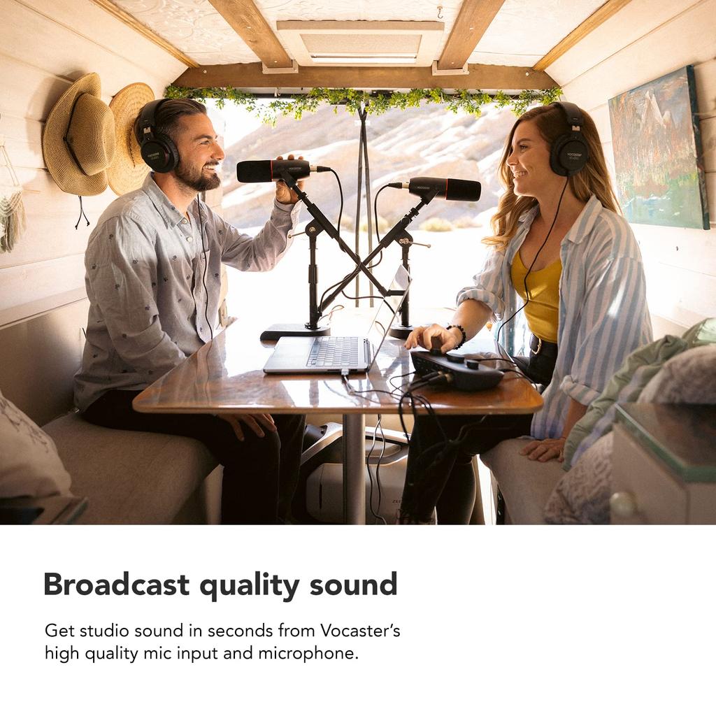 Focusrite Vocaster Two Studio Audio Interface 2ch Input Dynamic Microphone Set with Headphones