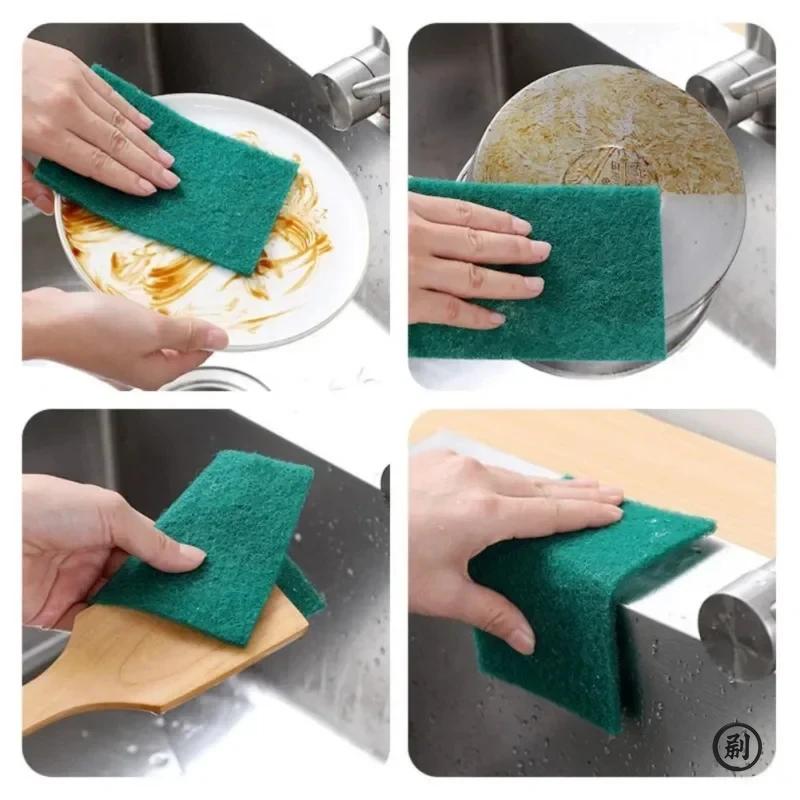 5/10/20/50PCS Grit-Free Scrub Pads,Scratch-Free for Non-Stick Pans,Multipurpose Reusable Kitchen Sponges for Dishes, Pots & Grea