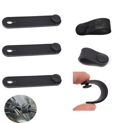 10/20Pcs Rubber Cable Ties Straps For Wire Management Motorcycle ClutchLine Brake Ties Elastic Cable Organizers For Home