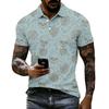Unisex Loose Fit Casual Short Sleeve Polo Shirt with Halloween Skull and Print for Everyday Wear and Themed Events