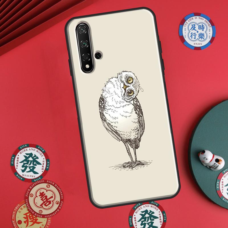 Cute Owl Cartoon For Huawei P60 Pro P30 P40 Lite Nova Y61 Y91 Y90 Y70 Y60 Y72 12s 12i 11i 7i 8i 9 10 SE Case