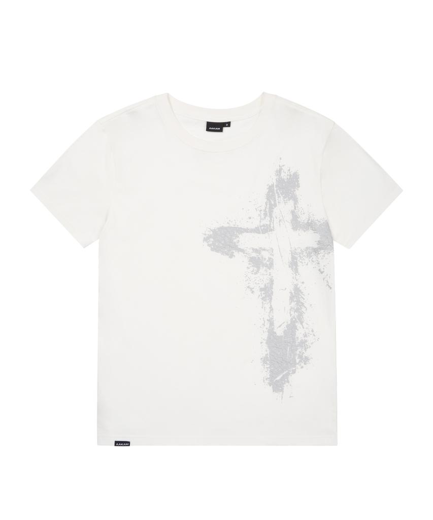 AAKAM Splatter Painted Cros2 Half Top (White)