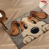 Adorable Puppy Door Mat Insulated, Warm, Non-Slip Entrance Hallway Doormat Bathroom, Toilet Rug Home Decor