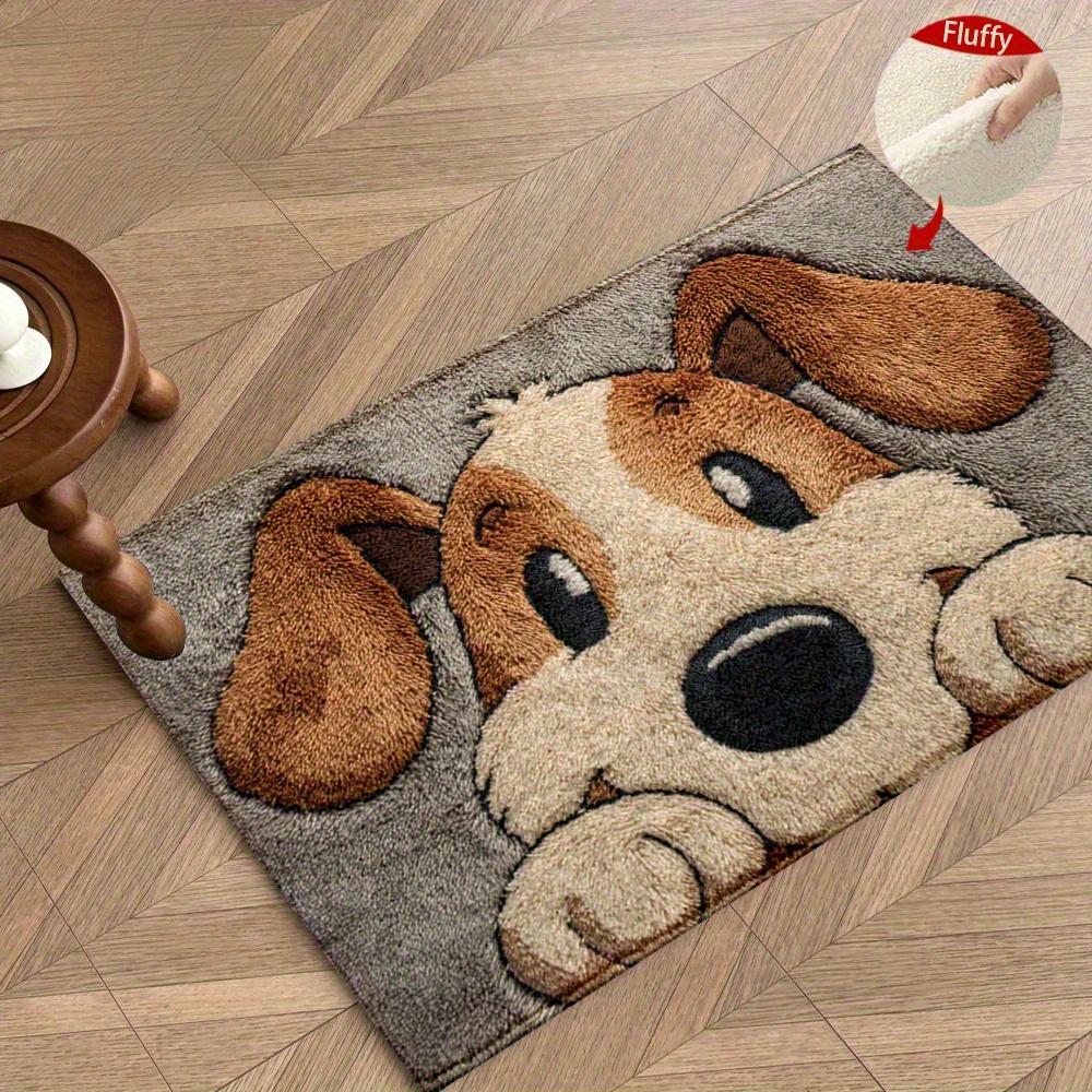 VIKAMA Adorable Puppy Bath Mat Soft, Warm and Noise-Reducing Bathroom Mat for Entrance Hallways Home Decor Rug