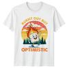 Burnt Out But Optimistic T-Shirt Funny Marshmallow Humor Birthday Gift