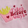Girls Fall Sets Fries Letter Embroidered Long Sleeve Sweatshirt Long Flare Pants Valentine's Day Outfits