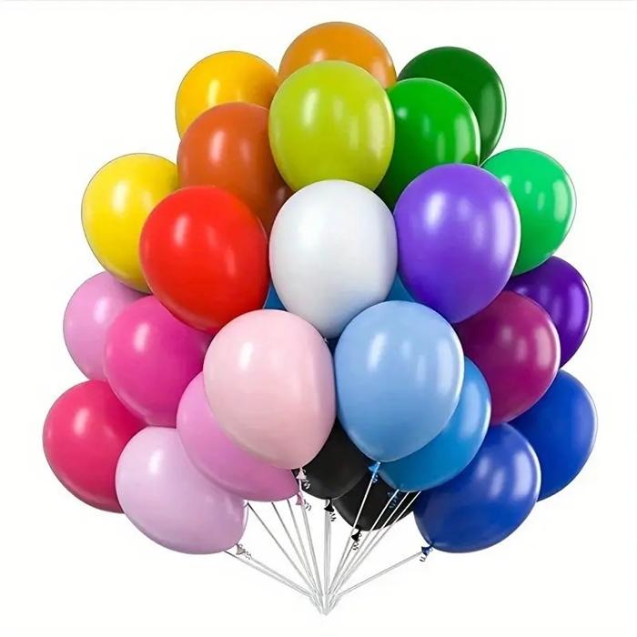 100 Stück Latexballons Bunt Groß 30cm Geburtstag