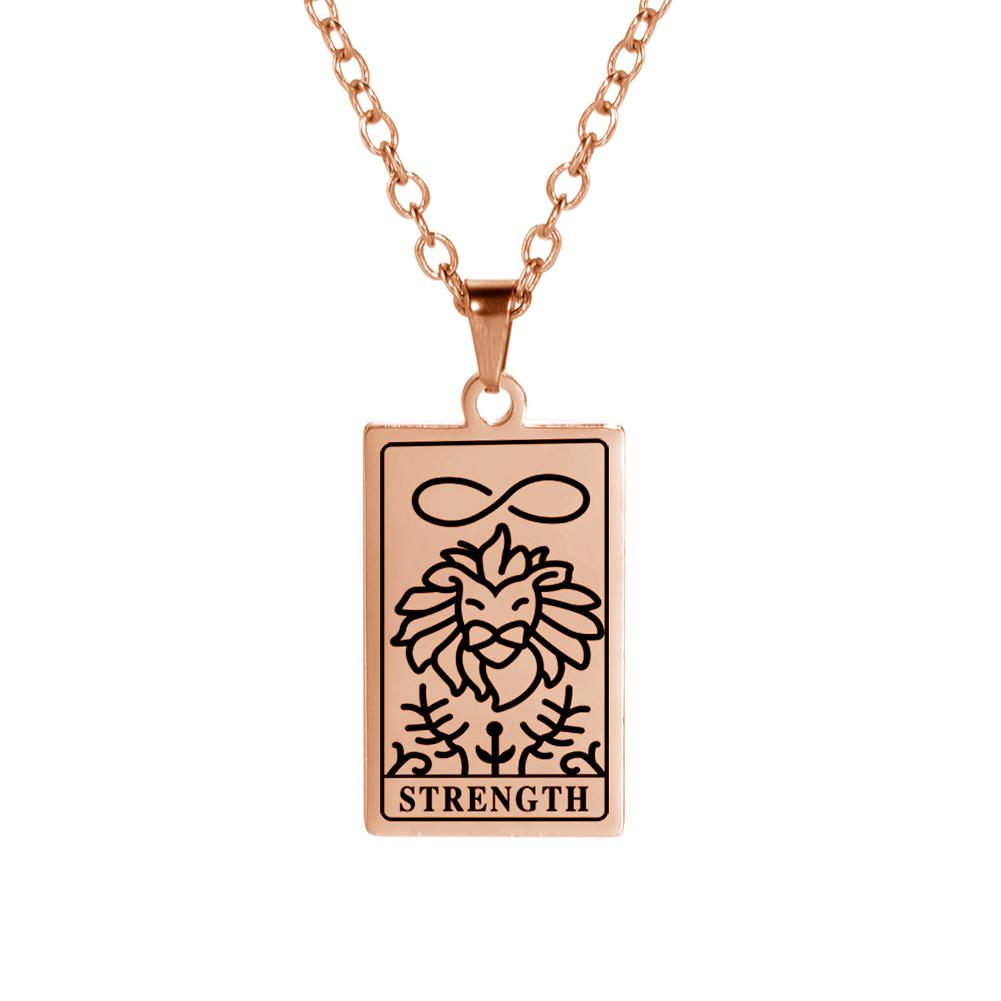 Cazador Tarot Cards Necklace The Star World Fortune SUN Moon Tarot Neck Chain Stainless Steel Vintage Punk Jewelry for Women Men