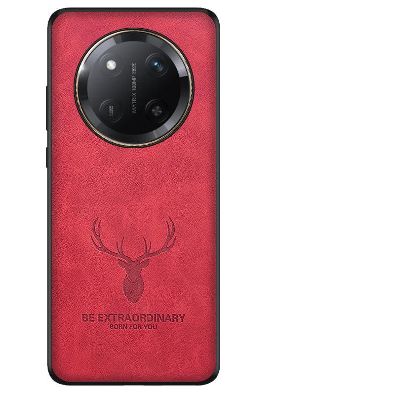 Für Honor X60 Pro Leder Stoßfest Telefon Fall Für Honor X60i X50 GT Cartoon Elch Hirschkopf Schutzhülle Für Honor X50 x60 Pro X50i Plus Fundas
