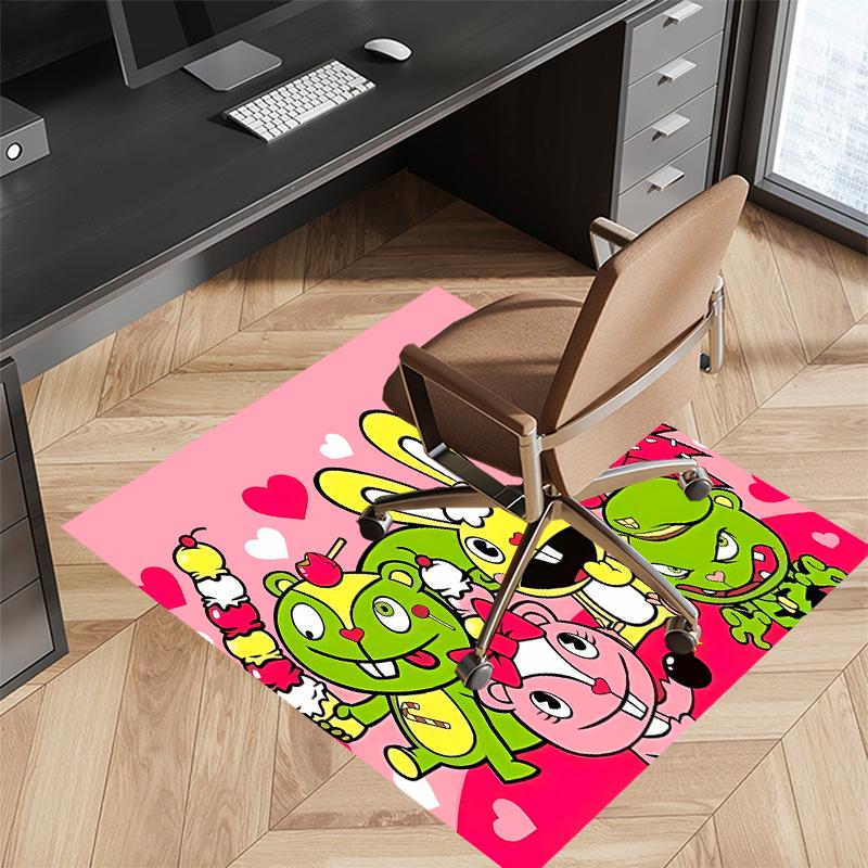 Happy Tree Friends3 Printed Absorbent Washable Carpet, Non-Slip Bathroom Mats, Kitchen Rugs, Yoga Mat,Living Room Entrance, Camping Picnic Rugs