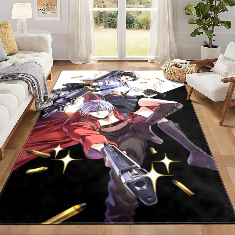Devil May Cry Carpet Door Mat for Living Room or Bedroom Protective Mat Under Chair Office Decoration Christmas Gift Birthday Present