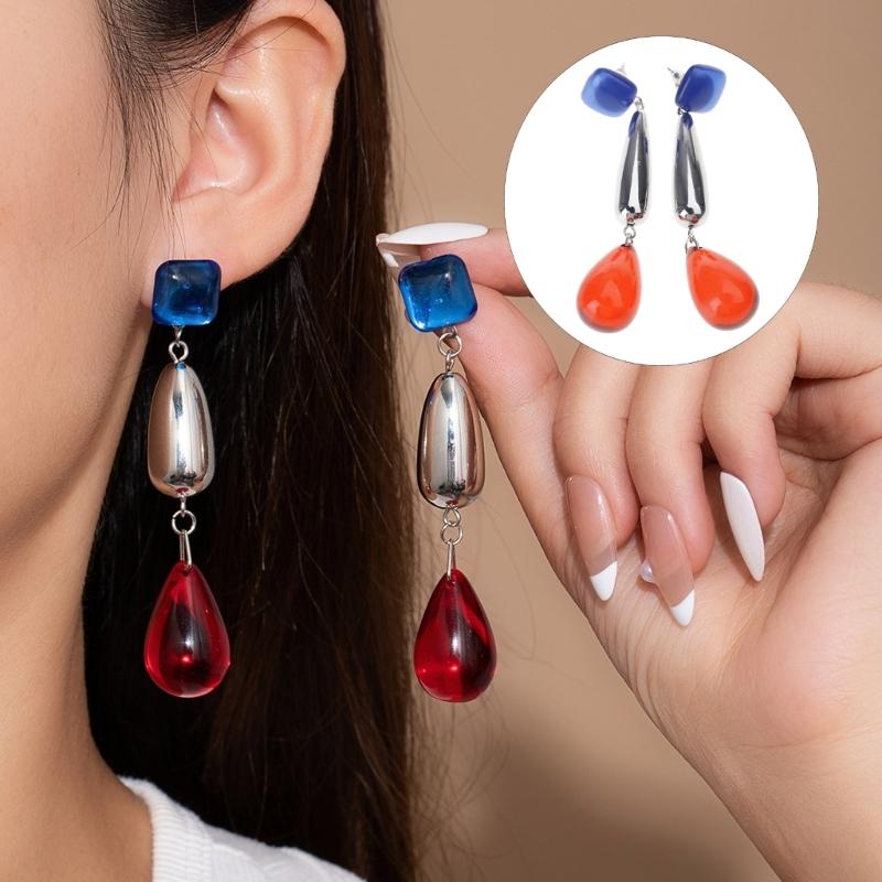 Elegantní náušnice pecky ve tvaru slzy Módní náušnice Jemná ušní bižuterie Náušnice do uší Akrylová textura pro denní nošení i na párty